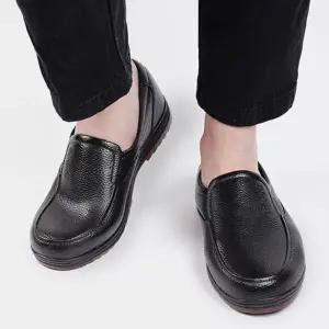 빅사이즈 방수 로퍼 쿠션 인조가죽 로우굽 중년신발