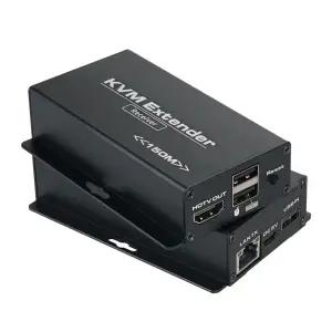 HDMI USB KVM 리피터 송수신세트 150M 키보드 마우스 거리연장기 랜케이블 FULL HD 데스크탑 모니터