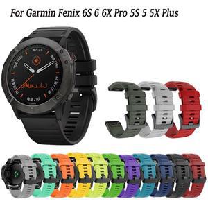 20/22/26mm 실리콘 스마트워치 밴드 (가민 피닉스 7S 7 7X 6S 6 6X Pro 5S 5 5X 3 HR Plus 호환) 손목 스트