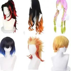 귀멸의칼날 코스프레 가발 세트 탄지로 네즈코 기둥 전원 풀세트 애니 캐릭터 코스튬