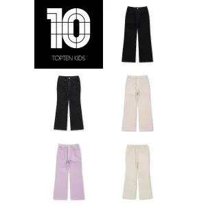 [롯데백화점]탑텐키즈 MKF4PP2211 여아) 벨베틴 플레어 팬츠