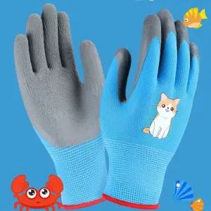 아동 천연 라텍스 보호장갑 방수 미끄럼방지 체험장갑/유아/텃밭/장갑/체험/농사/어린이/숲체험/견학/대량