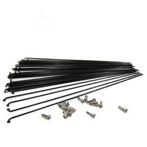 자전거 스포크 바퀴살 블랙 도로 스테인리스 스틸 니플 700C 휠 170MM 290MM 26 인치