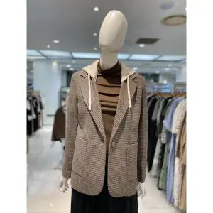 [파프리카](마산점)체크 테일러드 후드 탈부착 자켓/PK4JKL04