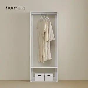 홈리 심플리 화이트 드레스룸 시스템 헹거 800 긴 옷 행거