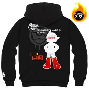 간쓰리 더히어로 국내생산 기모 후드티