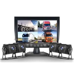 차량용블랙박스 4채널 화물차 트럭 사이드 스크린 10.1인치(4방향 터치블루투스)+64G카드