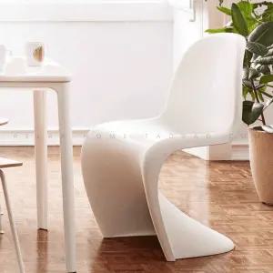 예쁜의자 z모양 카페 식탁 거실 인테리어 등받이 의자 노란색 의자