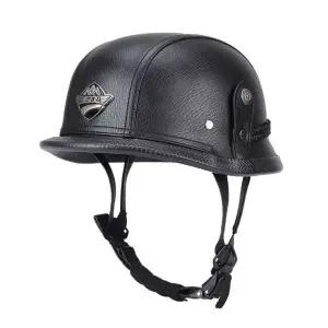 하이바 모터 여자 소두핏 반모 고글 전동 스쿠터 헬멧 갈색 M