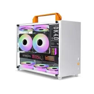 PC케이스 미니 수냉식 오픈 전원 컴퓨터 본체 케이스 K88 화이트 본체 케이스