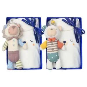 [갤러리아] (압소바출산,백일,신생아내의세트)토미모달내의+사자,곰딸랑이세트(A2D-10314SET)