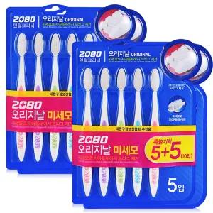 애경산업 2080 오리지널 미세모 칫솔 5개입 4개