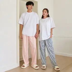 알록달록 수면바지 남녀공용 피치기모 커플 홈웨어 파자마 3colors