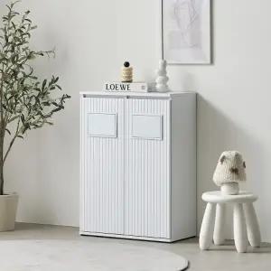 [히트가구] F41631 분리수거 휴지통 2칸 수납장 600 2colors (착불)