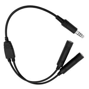 WODASEN 제너럴 항공 헤드셋 듀얼 GA 플러그를 헬리콥터 U174/U 어댑터 트윈 PJ-068 PJ-055 고정익 항공기 헤드폰을 TP-120 U-174 7.0mm 민간 플러그 케이블 파일럿 연장 코드 변환기에 연결합니다