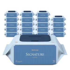 베베숲 베스트셀러 시그니처 위드블루 캡형 아기물티슈 70매 20개