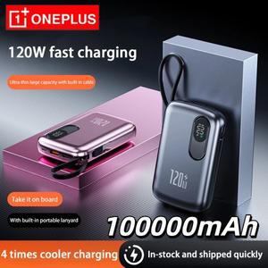 OnePlus 100000mAh 보조베터리 대용량 휴대용 120W 고속 충전기 Iphone Xiaomi Huawei 용 외장 배터리