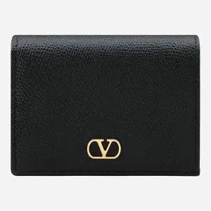 5F 7W2P0AJ3 SNP 0NO 브이 로고 시그니처 반지갑 블랙