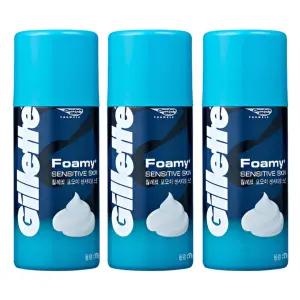 질레트 포오미 센서티브스킨 쉐이빙폼 175G 3개