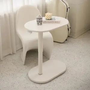 핏쳐 이동식 수동형 높이 조절 라운드 상판 사이드 보조 침대 테이블 책상 FDS1