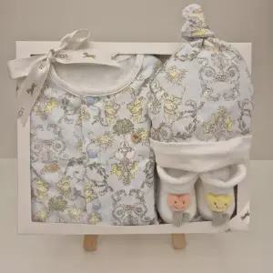 [에뜨와](대전신세계) F/W (출산,신생아,백일선물세트) 시셀리우주복 모자 양말세트 블루