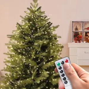 (은하수) LED 500구 검정선 USB 지네 전구(12.5m) (리모컨포함)/트리 장식 점멸 전원 코드 리모컨