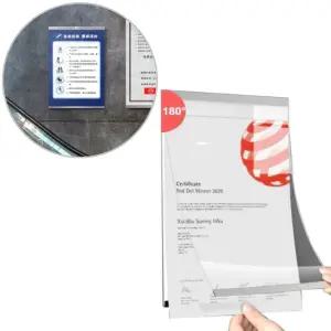 아크릴 게시판 A4 카페 자석 안내판 알림판/거실 월프레임 세로 가로 간편 교체 광고 홍보 홍보물 부착식