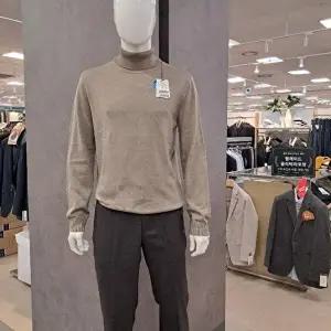 [셀러허브 1]트레몰로 HC09 캐주얼 목폴라 니트 25FW 겨울 남성 폴리 나일론 혼방 베이지 롱 터틀넥 BF5W9