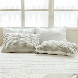 십자누빔 베개커버(밴딩형) 2장/편한 순면 극세사 시어서커 마이크로화이바 메밀 쿨링 여름 사계절 계절용