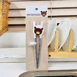 베어 스텐 교정용 젓가락 2단계/어린이집/미니/젓가락/유치원/피크닉/스푼/식사/도구/어린이/저분/연습