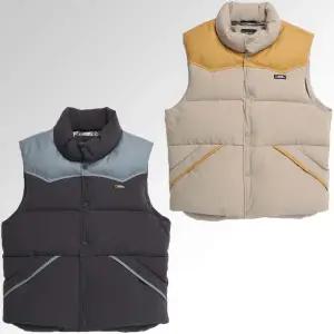 [내셔널지오그래픽](신세계 사우스시티)MW N224UDV030 아르마딜로 레더 배색 다운 베스트 (공용)