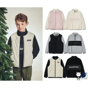 [롯데백화점]휠라 키즈 2in1 플리스맨투맨+경량조끼세트 FK2FTG4201X