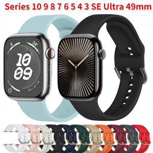 애플 워치 밴드용 스포츠 실리콘 스트랩 11 10 9 8 7 46mm 울트라3 브레이슬릿 iWatch 6 5 4 SE 코레아