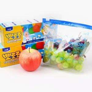 뽀로로 슬라이딩 크린 지퍼백/중형/이중/소형/대형/미니/투명/냉동/비닐/포장용/다용도/지퍼/봉투/위생/