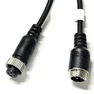 CCTV 전원영상일체형 M12 항공4핀연장케이블 10M 긴선