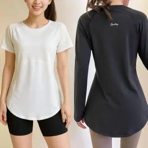 쿨쉐어 라운드넥 커버업 힙커버 요가복 필라테스 운동복 상의 필라테스복 필라테스옷 반팔 긴팔