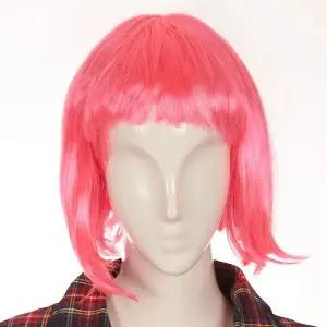 [하프클럽/](대여)형광핑크 단발 가발 컨셉 코스프레 파티가발