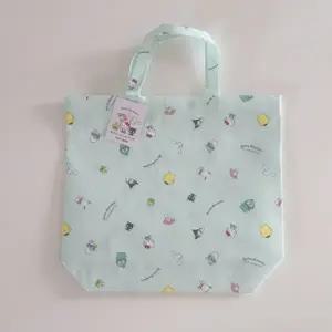 산리오 폴리 쇼핑백 데일리 민트 토트백