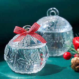 크리스마스 볼 캔들 용기 크리스탈 레진 몰드 세트 DIY 원형 콘크리트 주조 레리프 베리 눈송이 보관함 실