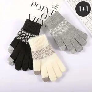 [하나 더!] 사루 여성 겨울 니트 스크린터치 장갑