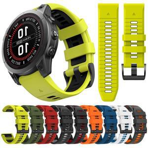 22mm 퀵핏 실리콘 시계줄 (가민 피닉스 7 7X Pro 6 6X 5 5X Plus, 에픽스 프로 2세대 47mm 51mm 호환) 소프