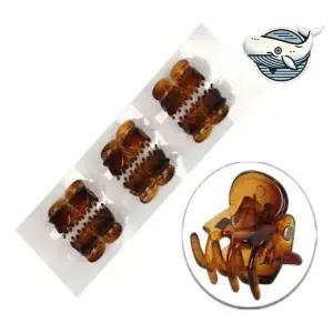 다채로운 미니 집게핀 브라운 잔머리 고정