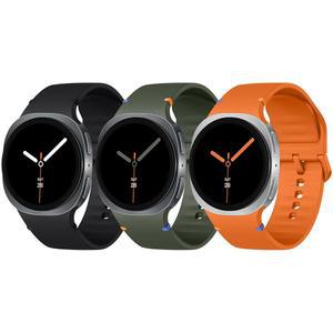 삼성 갤럭시 워치 8/8 클래식 밴드와 호환되는 Axtro 3 팩 스포츠 밴드 40mm 44mm 46mm (2025) - 남성용 노 갭 실리콘 소프트 방수 8 스트랩