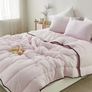 국내산 60수 순면 사계절 차렵이불 옥수수솜 간절기 가을 겨울 마이크로 침구 기숙사 침대 이불 세트 SS Q