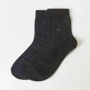 닥스 액세서리 26SS [남성중목2족] 별패턴 DD로고 중목 2족세트 DBSS6E605BK