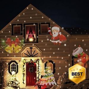 100% 호환 12 가지 패턴 크리스마스  눈송이 프로젝터 램프 할로윈 야외 LED 디스코 조명 홈 스타 라이트