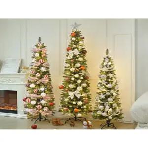 크리스마스 길쭉한 트리 조명 LED 트리전구 접이식 인조 세트 1.2m DIY장식 거실