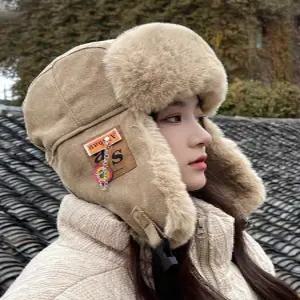 남성 겨울 방풍 귀달이 모자 레이펑 플러시 체인장식 보온 방한모 사이클용
