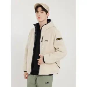[롯데백화점]지프 남여공용 뽀글이 양면 배색라인 후드 집업 자켓 점퍼 (GM1TZU193)