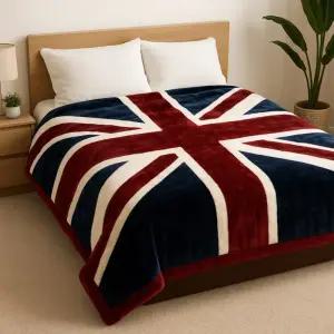 블랭킷 캠핑 양면 밍크 쇼파 대형 겨울 담요 이불 유니언잭 150×200 두꺼운